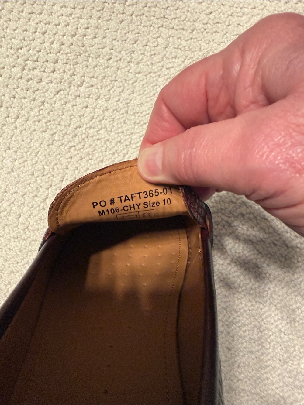 Men's Burgundy Woven Slip-On Loafers Taft - Picture 5 of 5